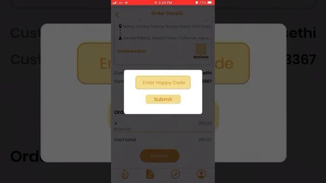 WeDeliver  App - iOS Demo