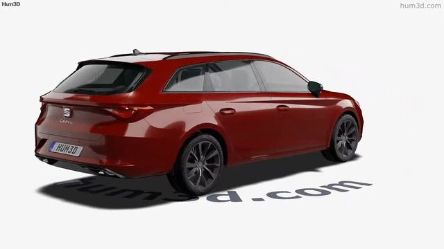 Seat Leon FR sportstourer 2023 3D model by 3DModels.org смотреть онлайн