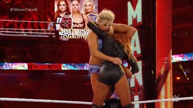 WWE Ronda rousey vs Charlout vs The man Wrestlmania 35 смотреть онлайн