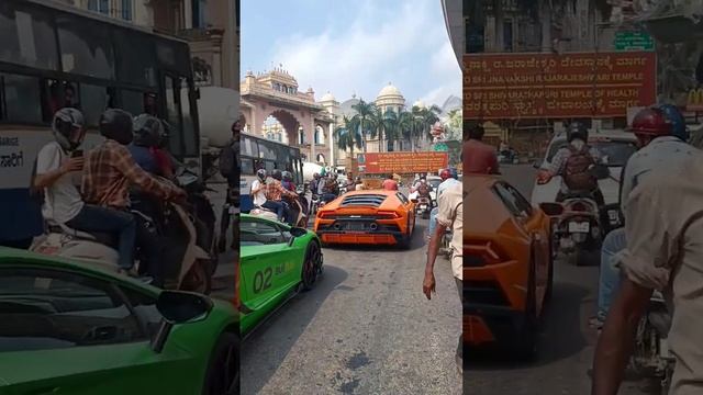 Lamborghini traffic in Bangalore!! BULL Run 2023