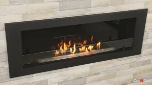 Как горит биокамин SteelHeat LITE с рамкой LONG