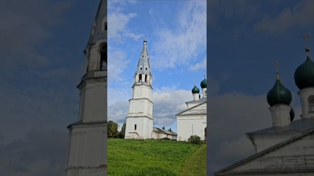 Красивое старинное село Осенево на реке Лахости
