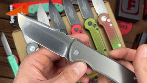 Реплика ножа CHAVES KNIVES 229 REDENCION KICKSTOP FLIPPER KNIFE TITANIUM CHISEL - обзор!