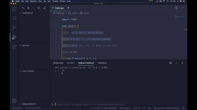 Go Tutorial (Golang) 3 - Golang Variables - Declaring Variables in Go - How To Use Variables in Go