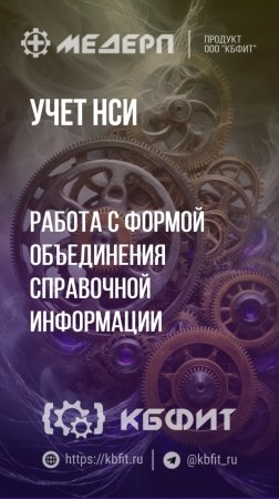 КБФИТ: МЕДЕРП. Учет НСИ: Работа с формой объединения справочной информации