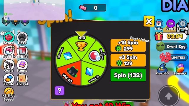 Spinning 250 times to get OP pet in Roblox shoot a wall смотреть онлайн