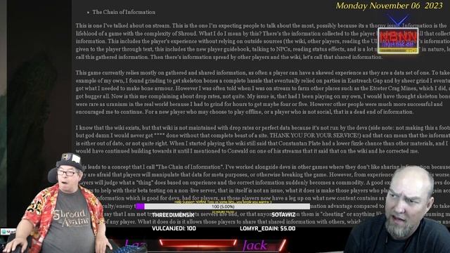 Shroud Of The Avatar: Lunch With Laz & Jack 11/06/2023 смотреть онлайн