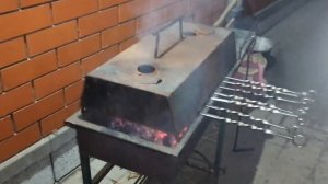 Мангал с крышкой на практике. #шашлык #барбекю #гриль #bbq #мангал #shashlik #grill #food #meat #еда