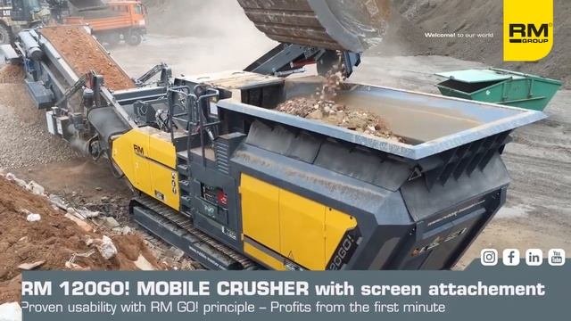 RM 120GO! - мобильная дробилка на гусеничном шасси от компании RUBBLE MASTER HMH GMBH