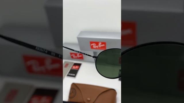 Солнцезащитные очки Ray Ban OVAL 3547 002 (чёрная оправа и чёрные линзы)