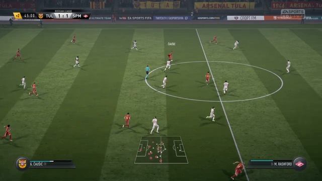 Арсенал(Тула) - Спартак(Москва)  FIFA18 (6 тур Российской Футбольной Премьер Лиги 2 сезон)