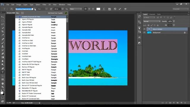 How to change a font of the text "Hello world" to Arial Italic using top menu смотреть онлайн