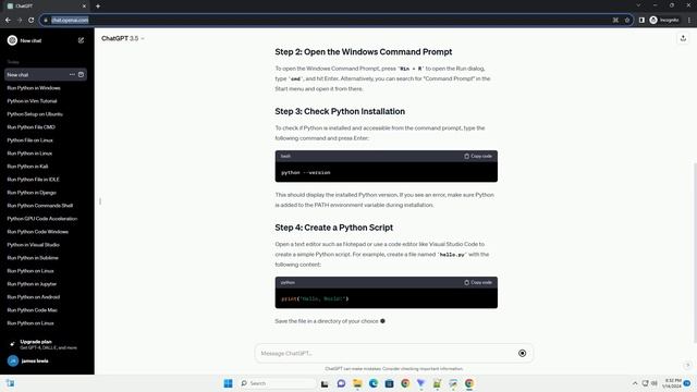 how to run python in windows command prompt