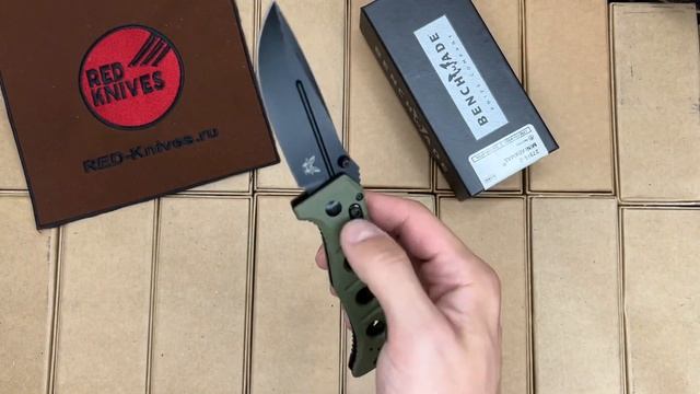 Benchmade Mini Adamas зеленый и черный клинок, реплика - обзор!