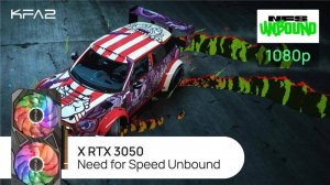 KFA2 X GeForce RTX 3050 Black | Need for Speed Unbound | 1080p (Full HD) разрешение