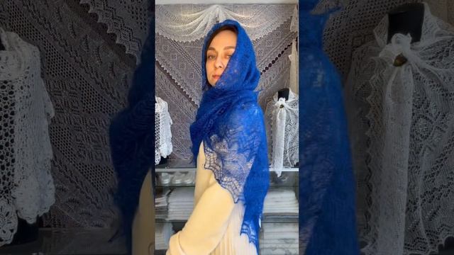 Как красиво носить пуховый платок #гильдияпуховниц #гильдияпуховницоренбург #пуховыйплаток #handmade