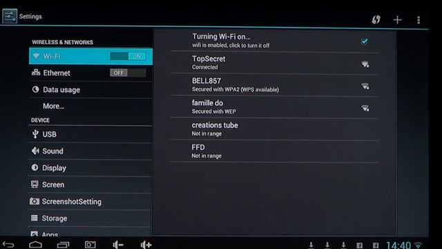 Android WIFI and network settings смотреть онлайн