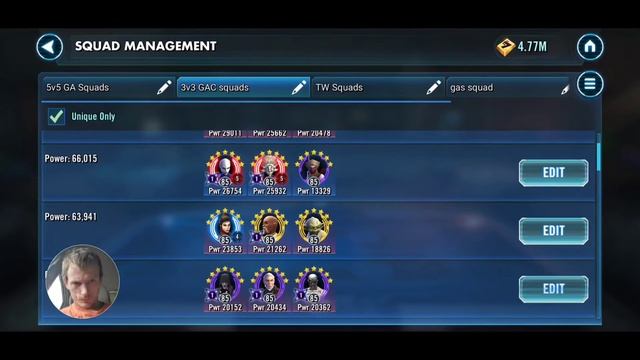 SWGOH GAC 6/21 WEEK 1 ROUND 1 START OF 3V3 смотреть онлайн