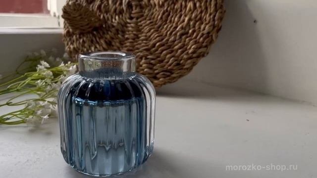 Двусторонний подсвечник ЛЕДЯНОЙ КОКТЕЙЛЬ_  стекло, 8 см   105292-85-1, 105292-85-2, 105292-85-3