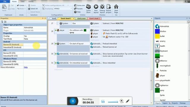 Adding ads or admob in construct 2 | game development tutorial in hindi
