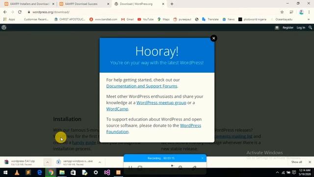 Installation of Xampp Server and how to download WordPress смотреть онлайн