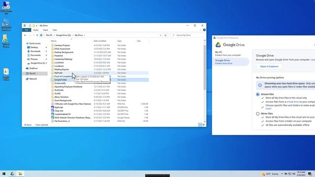 Google Drive Desktop (Windows) Application Tutorial смотреть онлайн