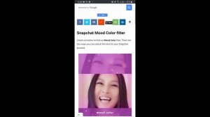 How to get the Mood Color filter on snapchat