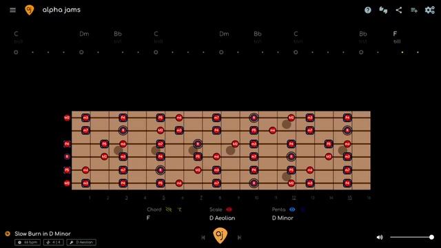 Soulful Blues Rock Ballad Jam _ Guitar Backing Track (D Minor - 66 BPM)