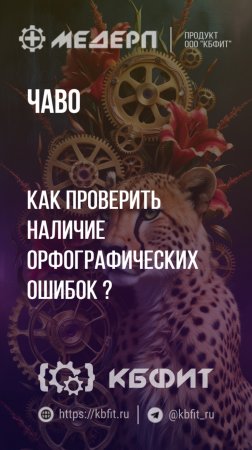 КБФИТ: МЕДЕРП. ЧАВО: Как проверить наличие орфографических ошибок?