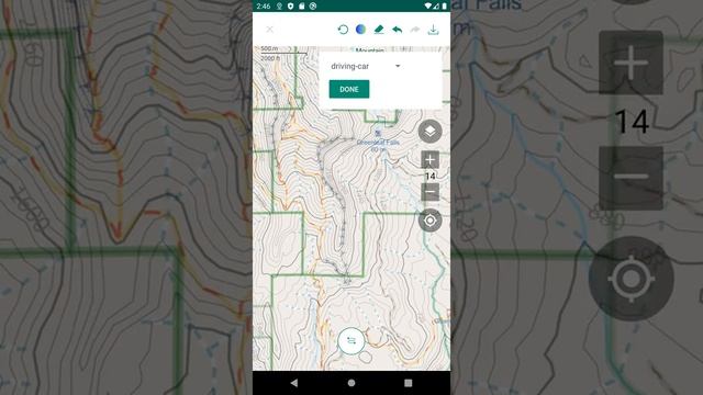 Auto Route on Android  BackCountry Navigator XE