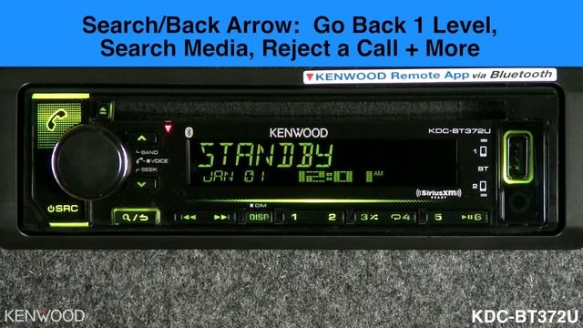 2018 KENWOOD KDC-BT372U Audio Receiver Unboxing Feature Highlights