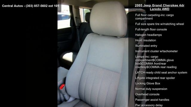 2005 Jeep Grand Cherokee 4dr Laredo 4WD - Central Autos -... смотреть онлайн