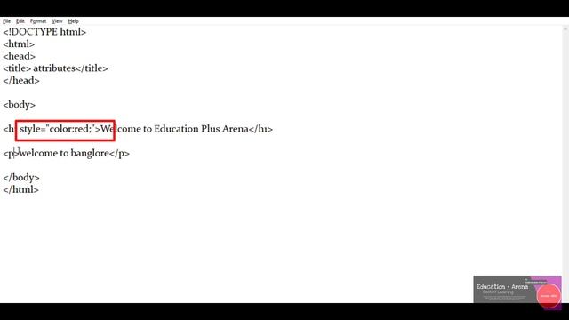 HTML attributes | HTML Style attribute |Title attribute |HTML tutorial Part 06