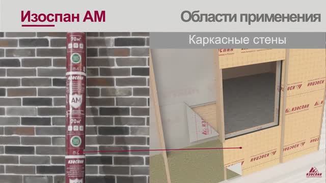 Изоспан AМ, гидро-ветрозащитная паропроницаемая мембрана