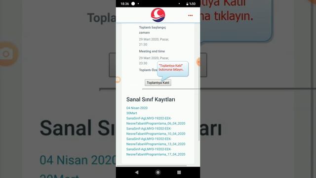 MobildenAndroid Flash Player ile Sanal Ders KaydıAsenkron İzleme