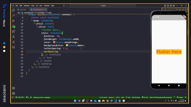 Text Widget in Flutter | Flutter course #14 #flutterhero