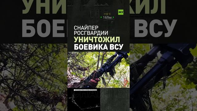 Снайпер Росгвардии уничтожил прячущегося в здании боевика ВСУ