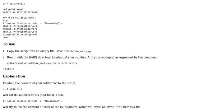 Ubuntu: Delete the parent directory (non-empty) if a specific child directory is empty смотреть онлайн