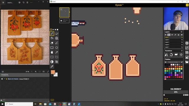 Интерьер для пиксельной игры | Pixel Art | СТРИМ | Retro Game Asset  | Рисуем игру