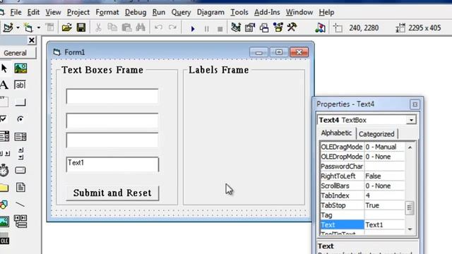 Visual Basic 6.0 | How to Create Reset Button in simple steps.