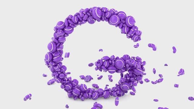 Изучите азбуку с помощью 3D красочных шариков -  Азбука для детей