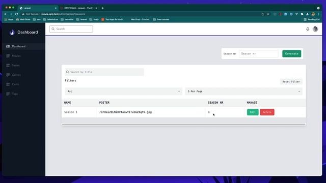 Laravel Livewire Tutorial Create Movie Website #22 Seasons API Error Fixed