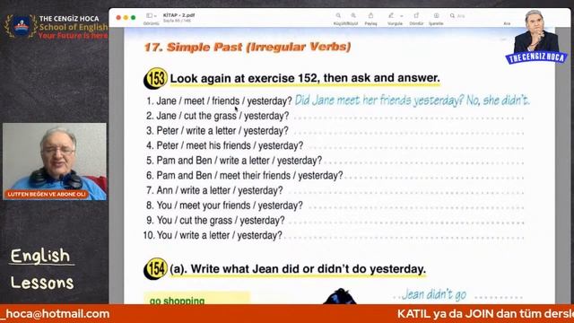 Simple Past Tense Öğreniyorum - Geçmiş Zaman - Ücretsiz İngilizce Öğren -Irregular Verbs