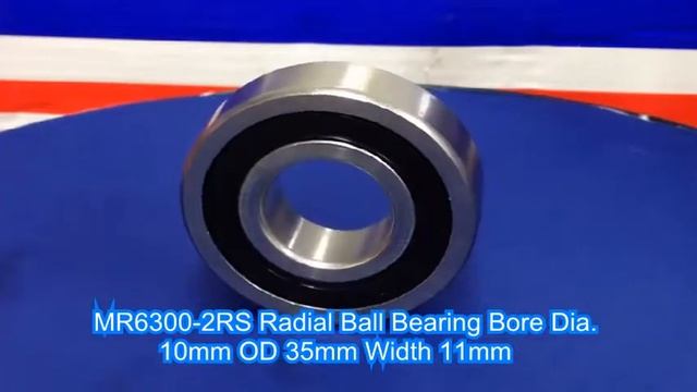 MR6300-2RS Radial Ball Bearing Bore Dia. 10mm OD 35mm Width 11mm смотреть онлайн