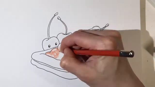 How To Draw Kawaii (かわいい | 可愛い)  Cherry Pastry |  (Step by Step Easy) смотреть онлайн