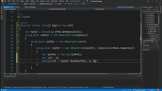 c# с нуля. Урок 19 - Работа с Потоками (Streams). Сжатие данных в Zip