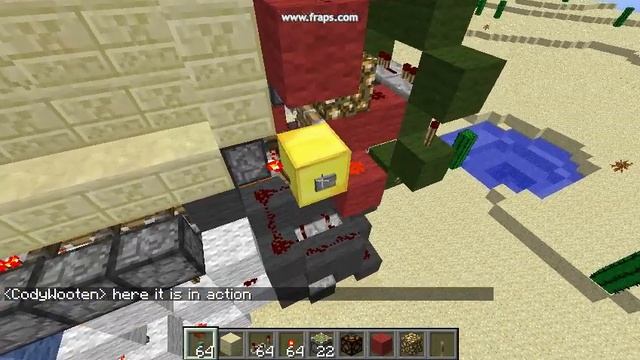 minecraft 5x5 piston door смотреть онлайн