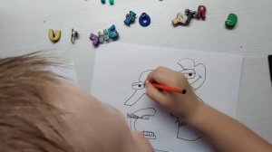 Алфавит Лор. Рисую буквы A, B, C и D