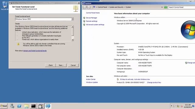 Nâng cấp Domain trên Windows Server 2008 R2 64bit và Join Domain Windows XP смотреть онлайн