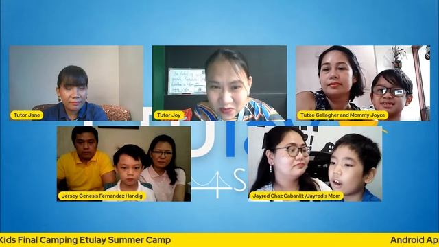 ANDROID APP DEV FOR KIDS  - Tuesday Final Camping  ETUlay Summer Camp